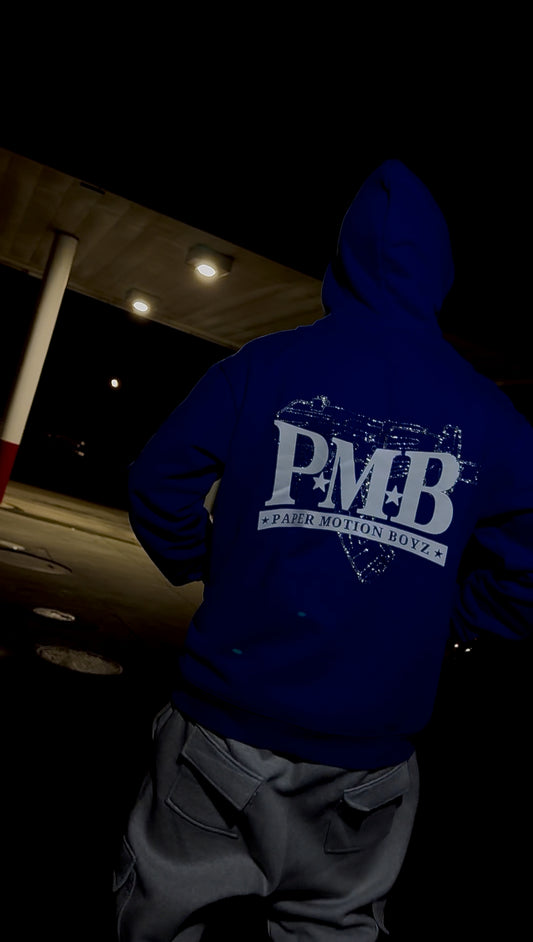 PMB RHINESTONE HOODIE BLUE